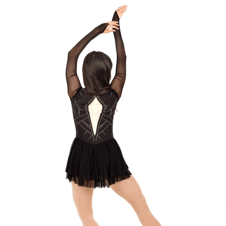 STARLETTE | Sheer sleeves Dress - Black