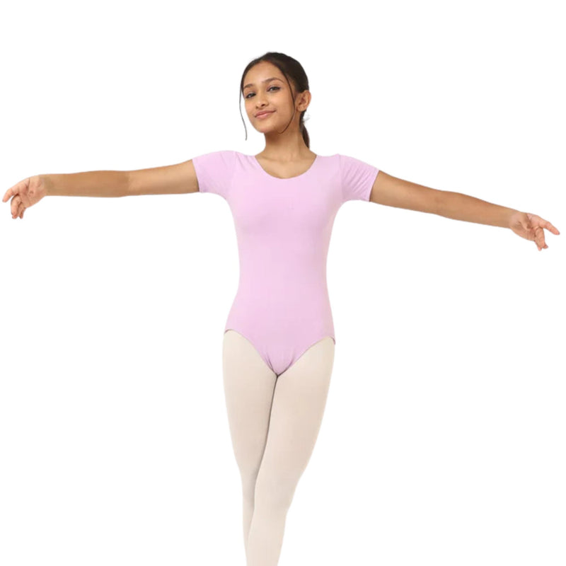 Girls Short Sleeves Leotard