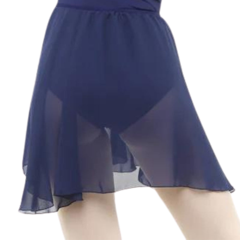 Navy Garden Elegance Leotard with Elastic Band Skirt