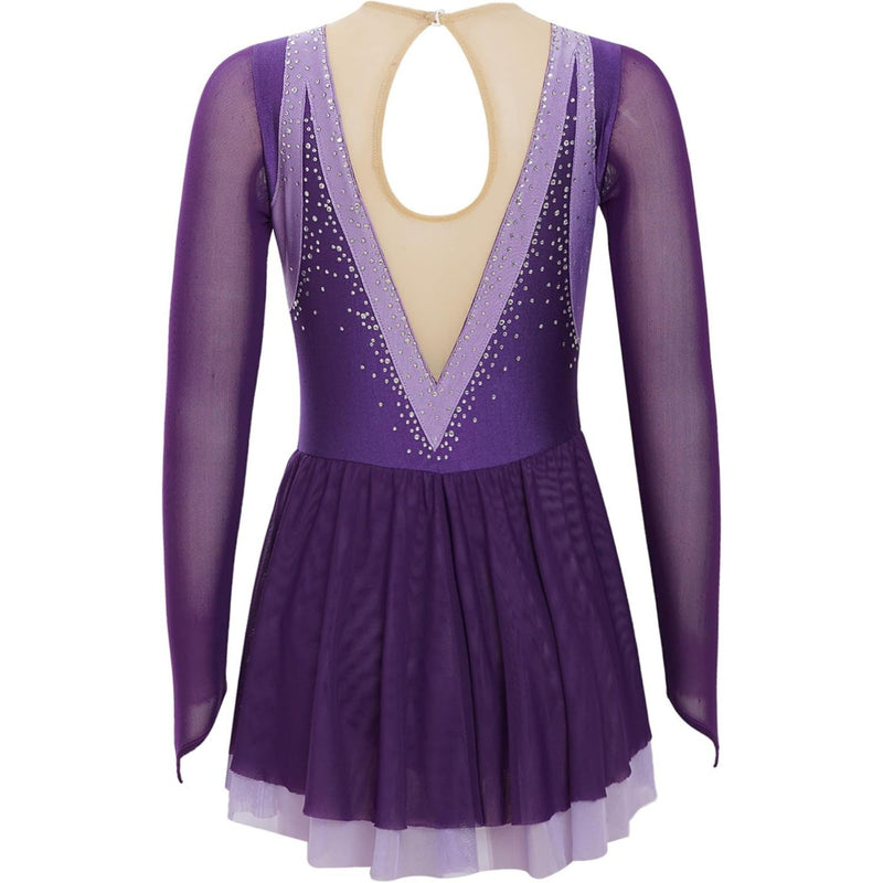 Rhinestone-Embellished Skating and Rhythmic Gymnastics Dress