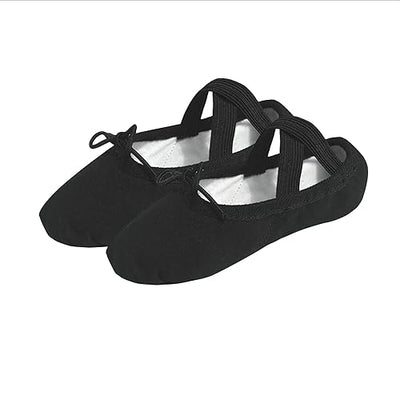 Canvas Split Sole Ballet Flats with String