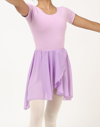 Short Sleeve Leotard with Wrap-around Skirt