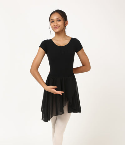 Short Sleeve Leotard with Wrap-around Skirt