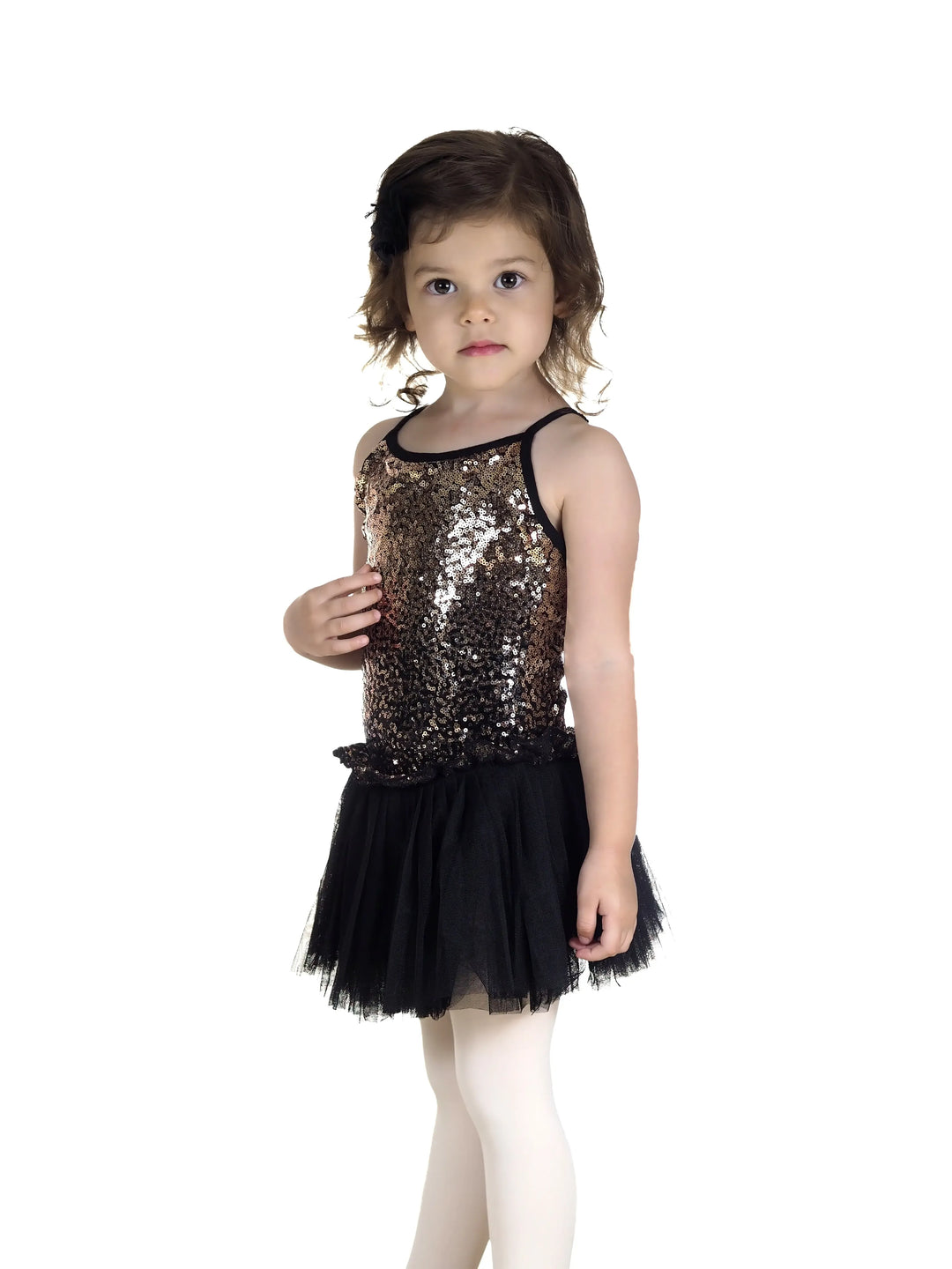 GLITTER | Camisole Sequin Dress - Black