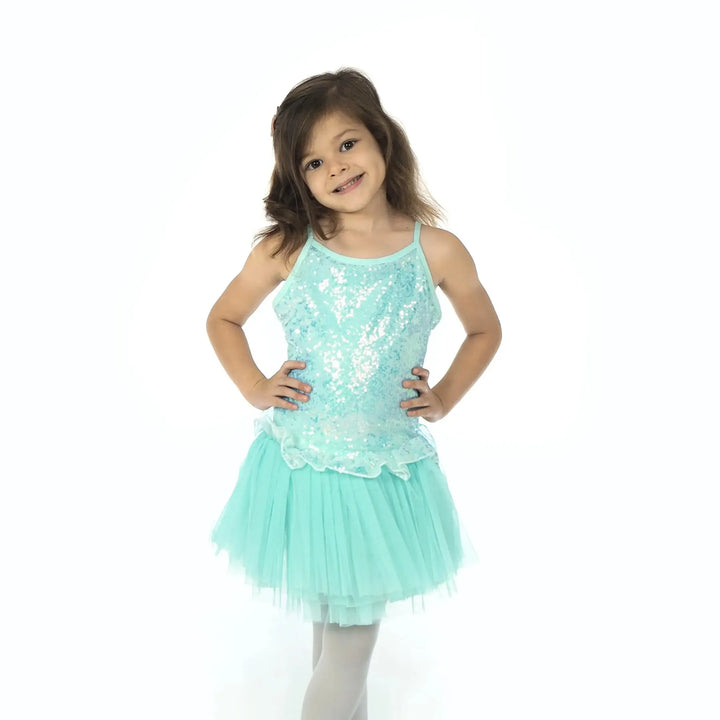 GLITTER | Camisole Sequin Dress - Mint