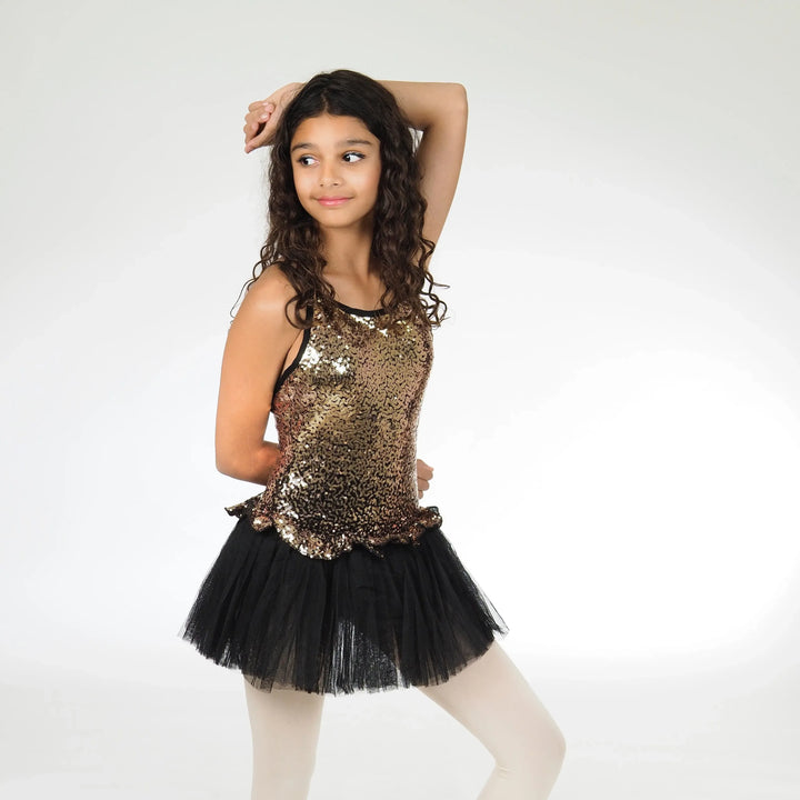 GLITTER | Camisole Sequin Dress - Black