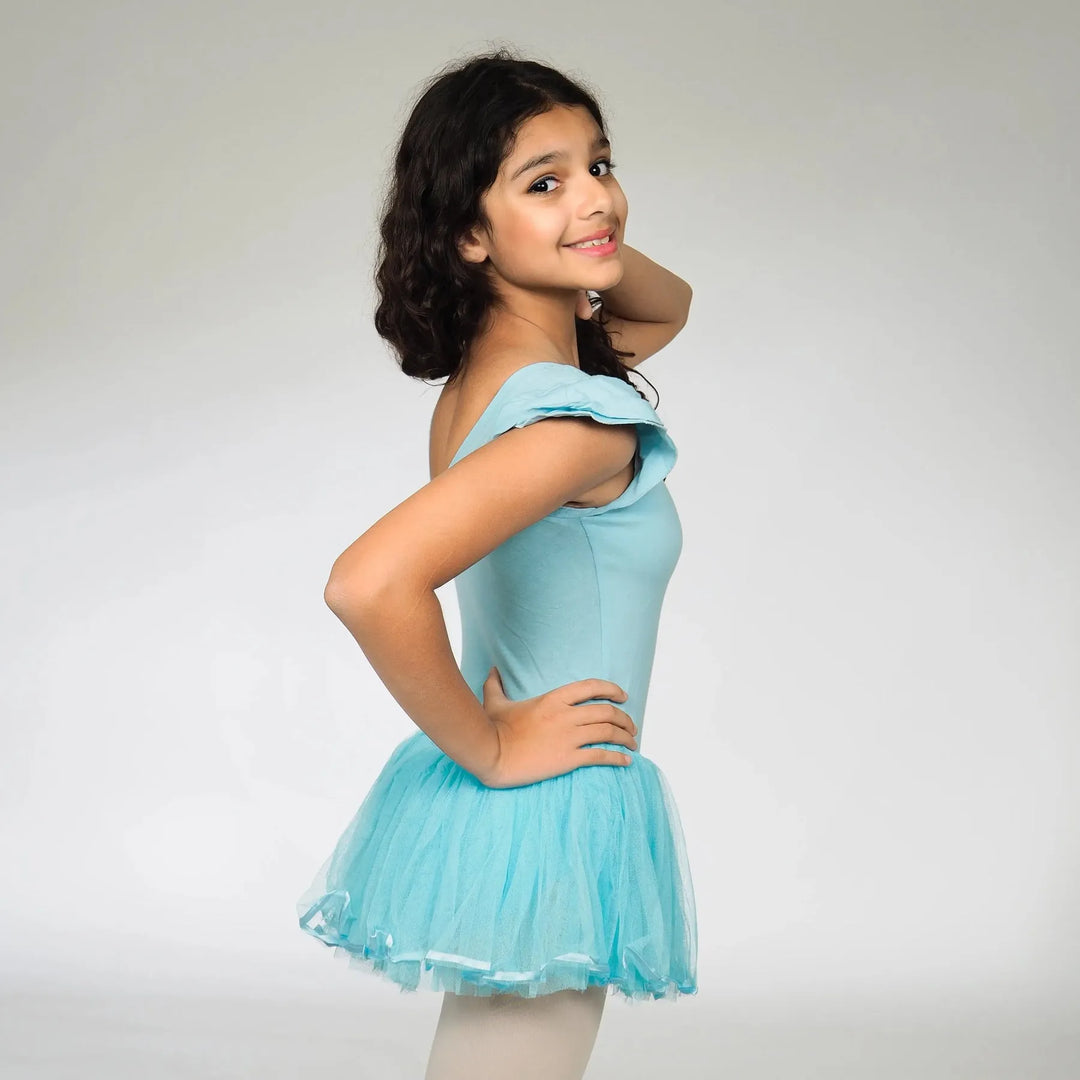 SNOW | Cap Sleeves Tutu Dress - Light Blue