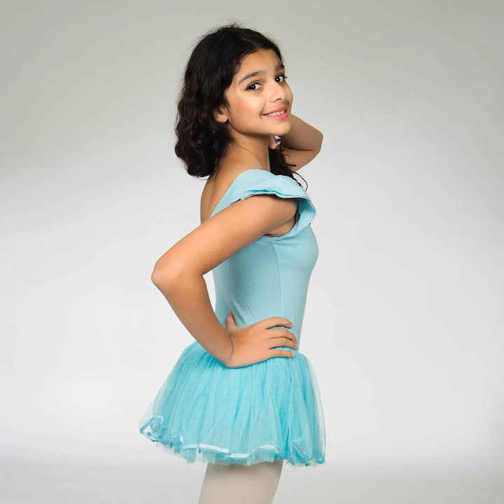 SNOW | Cap Sleeves Tutu Dress - Light Blue