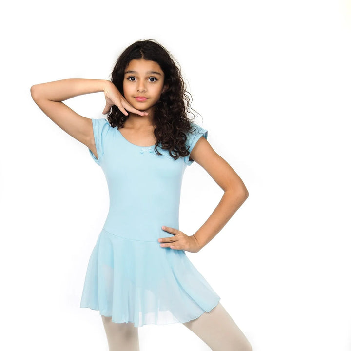 Combo - Fluff Leotard Dress and Convertible Tights - Light Blue