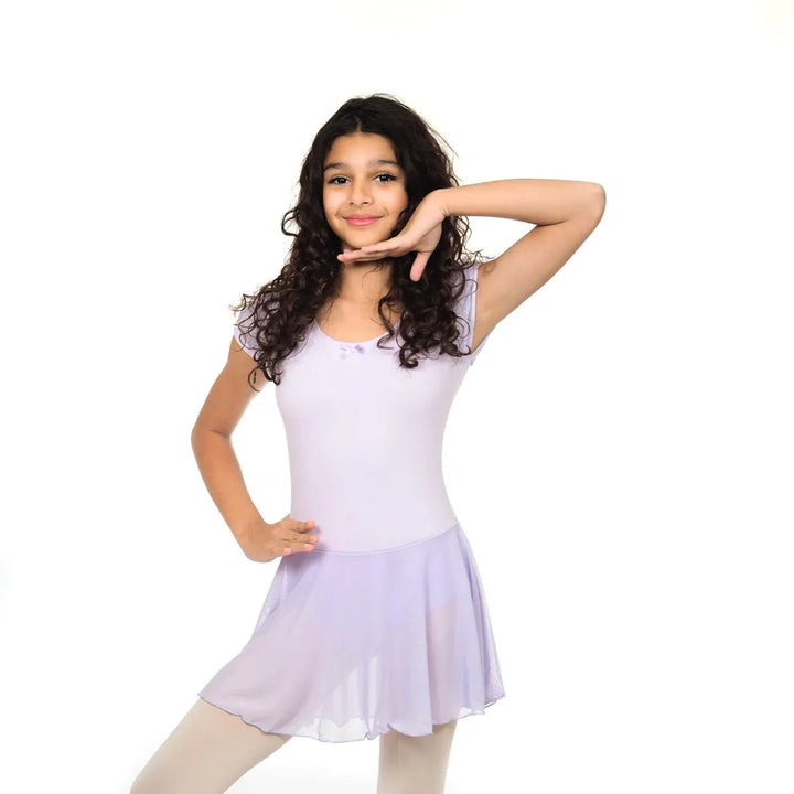 Combo - Fluff Leotard Dress and Convertible Tights - Lavender
