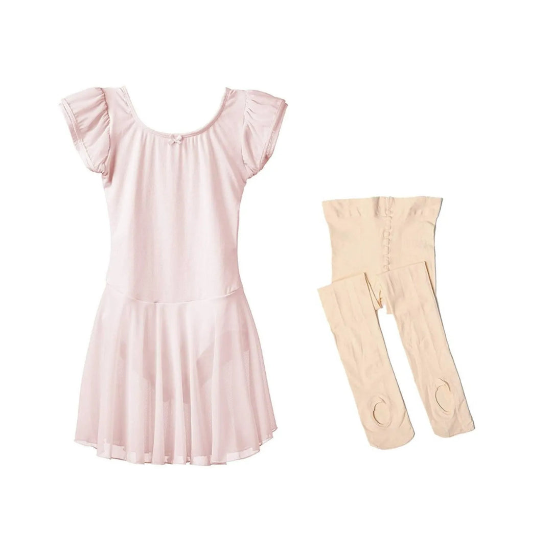 Combo - Fluff Leotard Dress and Convertible Tights - Ballet Pink