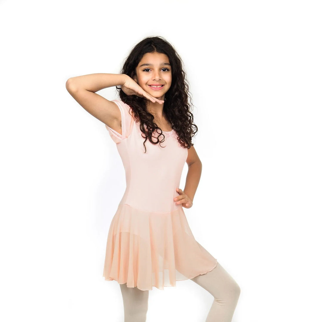 Combo - Fluff Leotard Dress and Convertible Tights - Ballet Pink