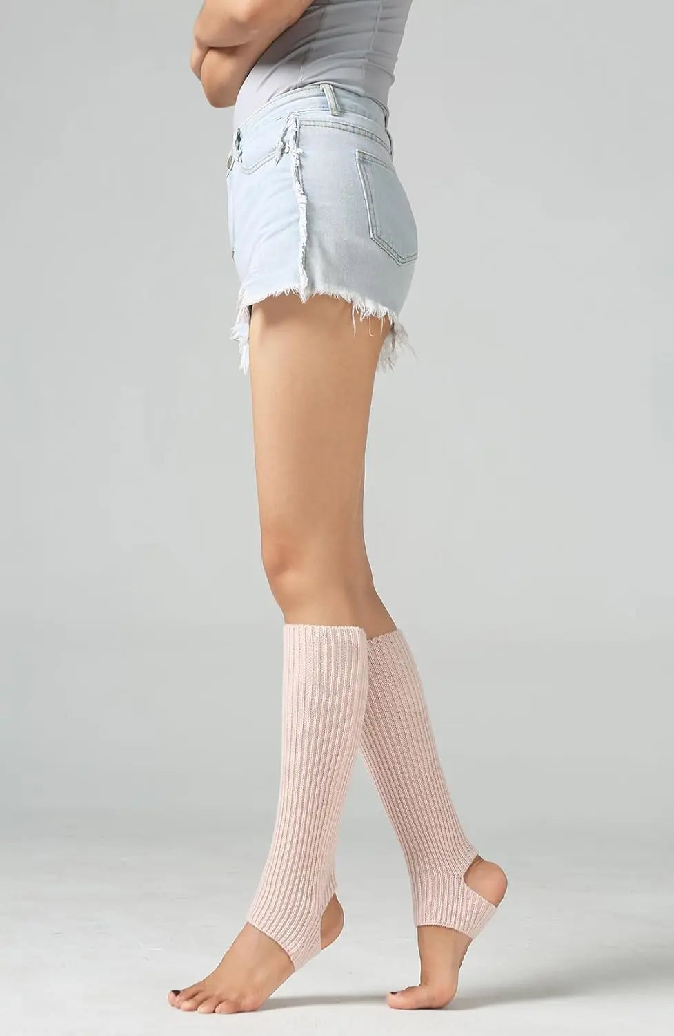 SATINIOR 24-Inch Long Stirrup Leg Warmers | Ribbed Knit Over-the-Knee Warmers For Yoga, Dance, 80s Parties