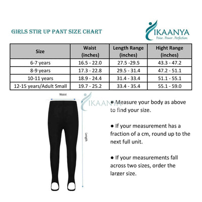 IKAANYA  Bottoms Girls Stirrup Pants