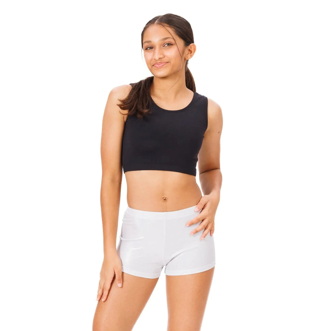 Metallic Dance Shorts - Silver