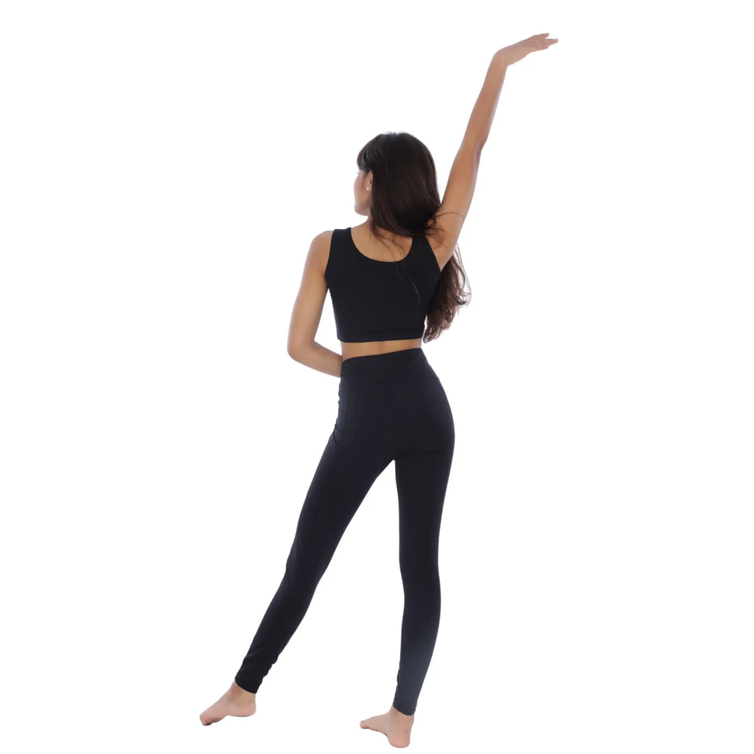 IKAANYA  Bottoms Women Full length Leggings with side Pockets for Gymnastics