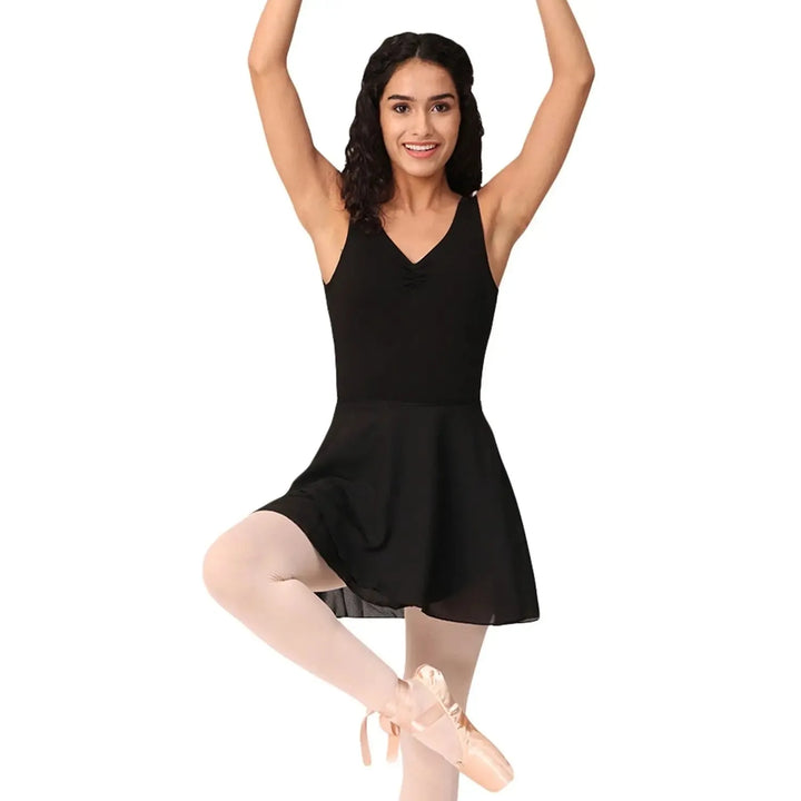 Combo - Luna Tank Leotard, Wrap around Skirt and Convertible Tights - Black
