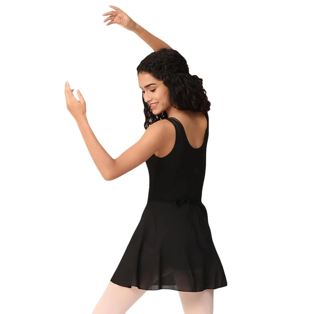 Combo - Luna Tank Leotard, Wrap around Skirt and Convertible Tights - Black
