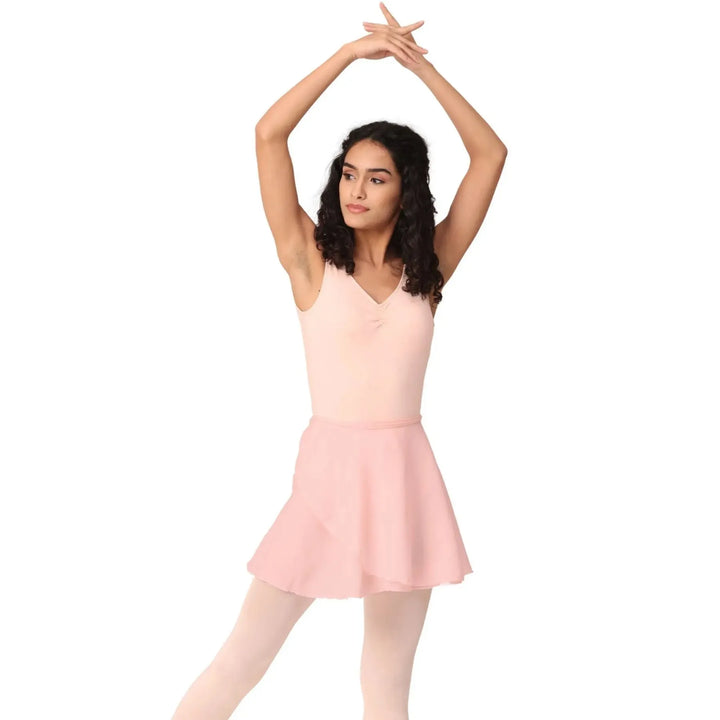 Combo - Luna Tank Leotard, Wrap around Skirt and Convertible Tights - Peach