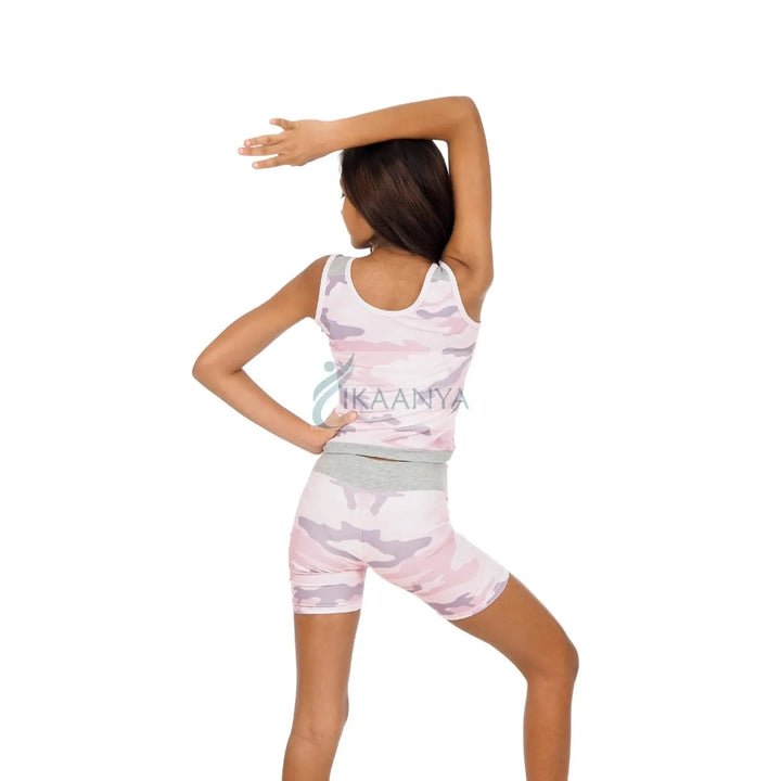 Combo - Camouflage Crop Top and Shorts