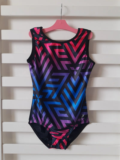 IKAANYA  Combo Geometric Ombre Multicolor Leotard with Shorts