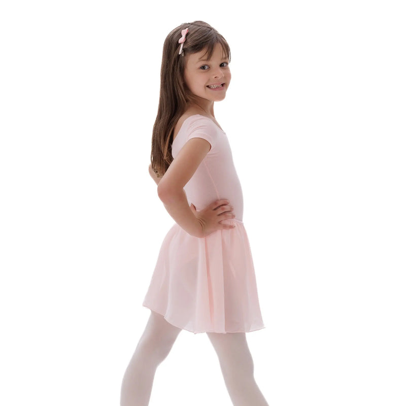 IKAANYA  Combo Short Sleeve Leotard with Elastic Skirt