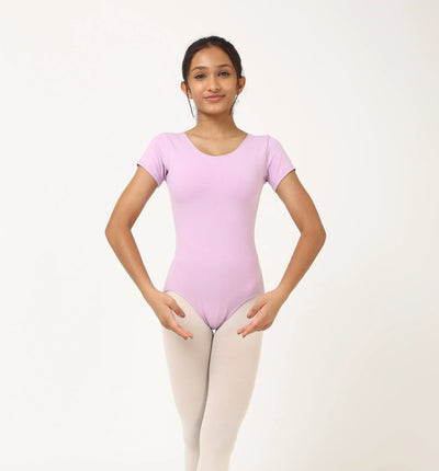 IKAANYA  Combo Short Sleeve Leotard with Elastic Skirt