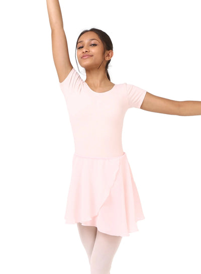 IKAANYA  Combo Short Sleeve Leotard with Wrap-around Skirt