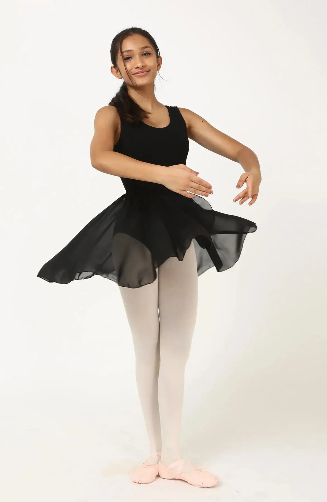 Combo - Luna Tank Leotard and Elastic Skirt - Black