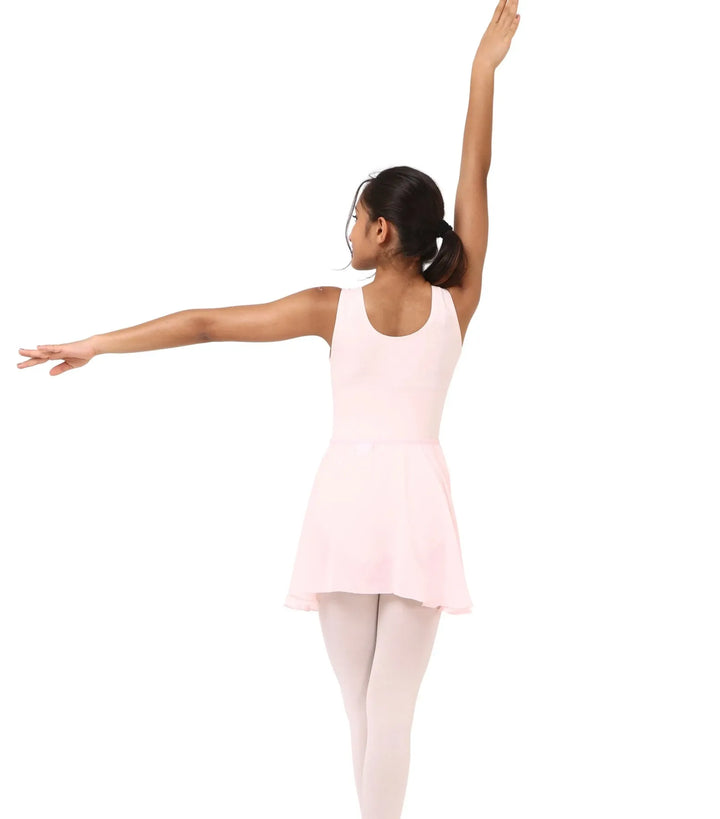 Combo - Luna Tank Leotard and Elastic Skirt - Peach