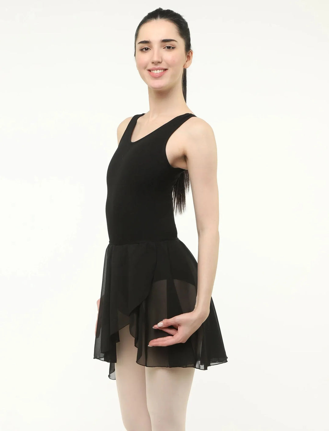 Combo - Luna Tank Leotard and Elastic Skirt - Black