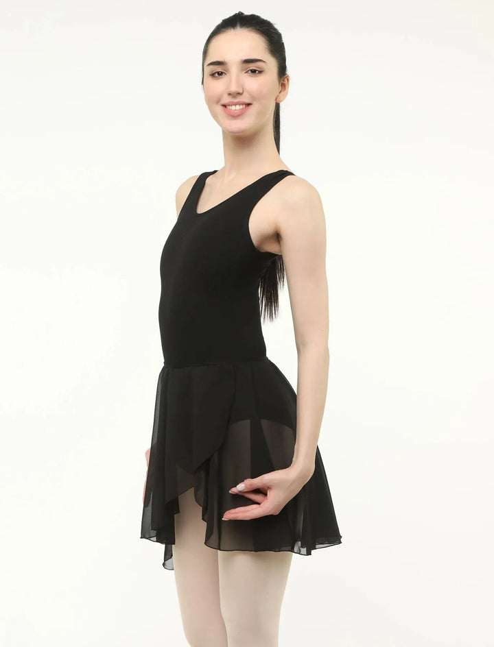 Combo - Luna Tank Leotard and Elastic Skirt - Black