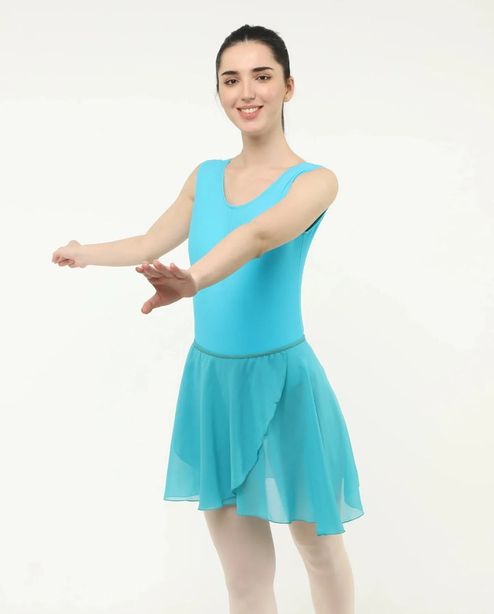 Combo - Luna Tank Leotard and Elastic Skirt - Turquoise