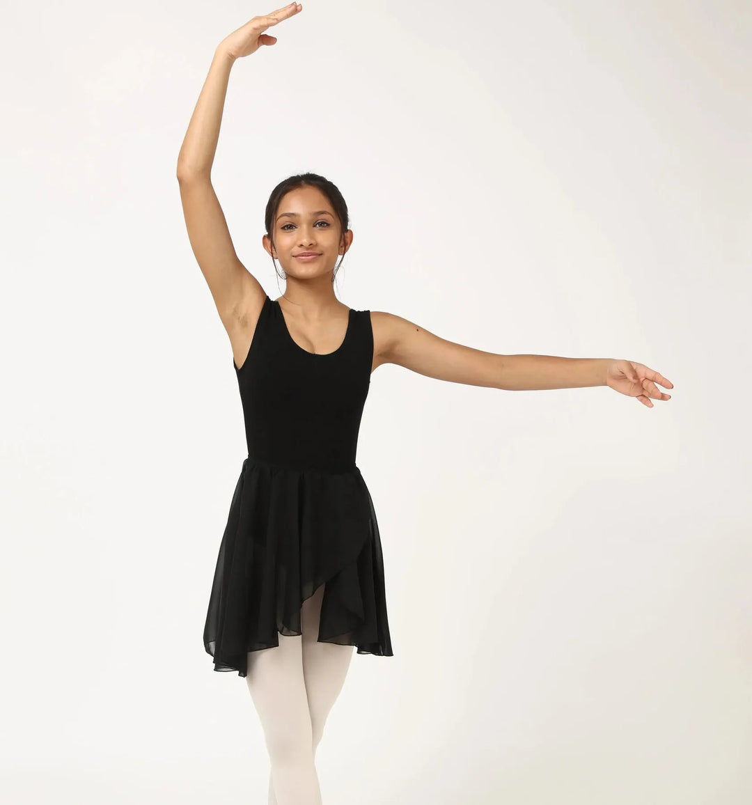 Combo - Luna Tank Leotard, Wrap around Skirt and Convertible Tights - Black