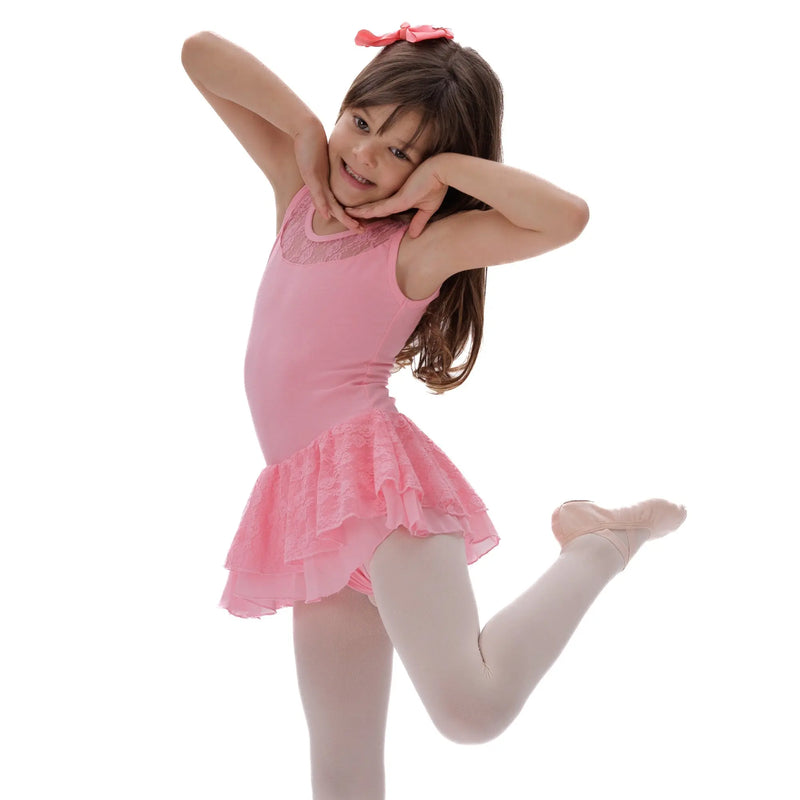 IKAANYA  Dresses Ballet Lace Leotard Dress