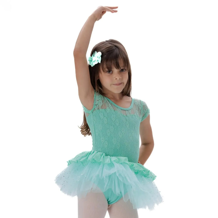CRYSTAL | Lace Tutu Dress - Green