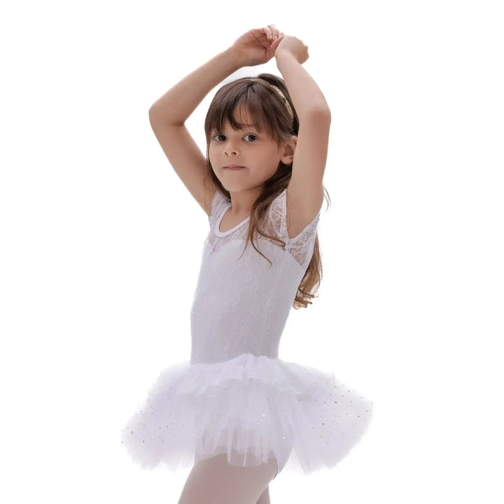 CRYSTAL | Lace Tutu Dress - White