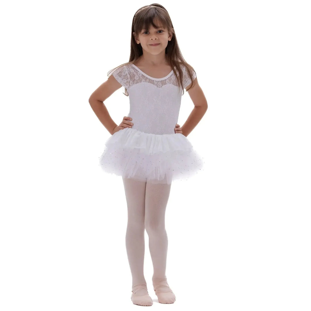 CRYSTAL | Lace Tutu Dress - White