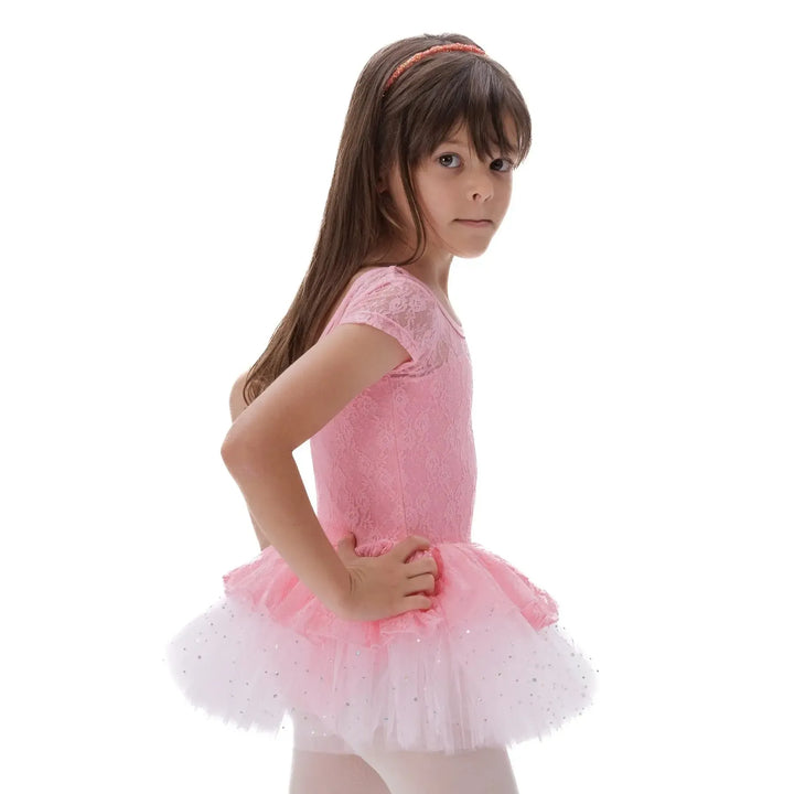 CRYSTAL | Lace Tutu Dress - Pink