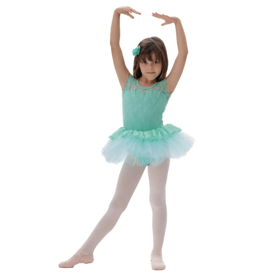 CRYSTAL | Lace Tutu Dress - Green