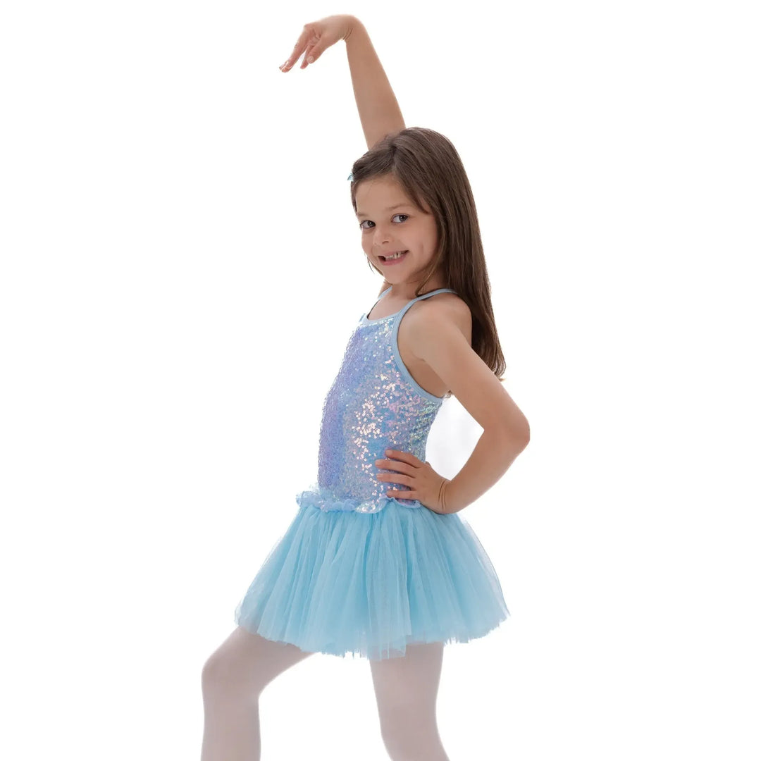 GLITTER | Camisole Sequin Dress - Light Blue