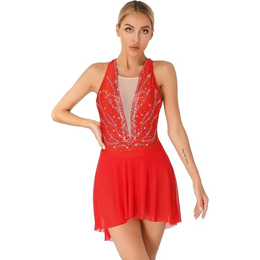 Halter Neck Rhinestone Dress