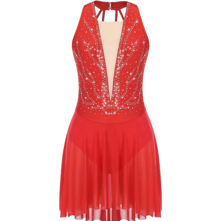 Halter Neck Rhinestone Dress