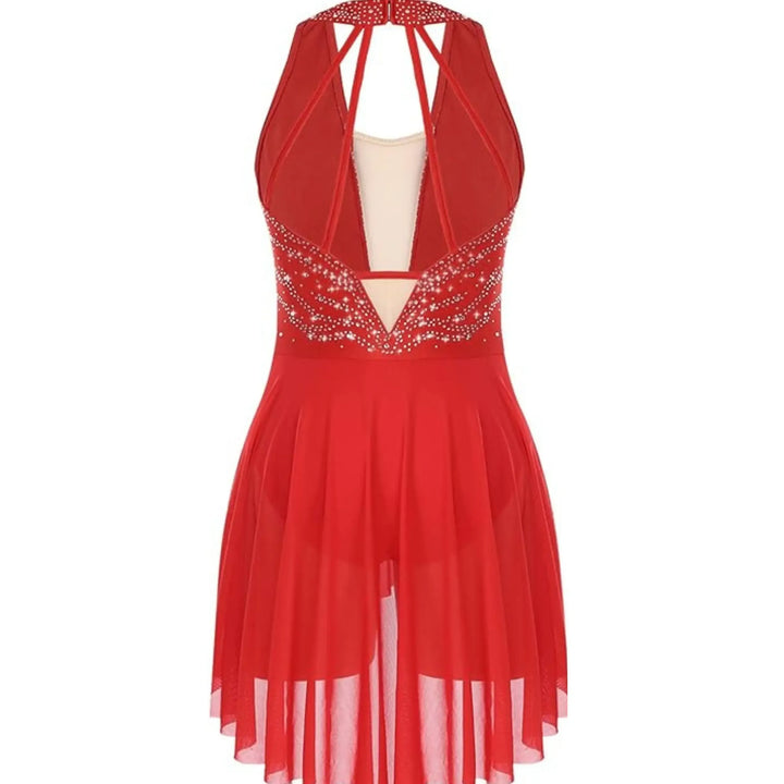 Halter Neck Rhinestone Dress