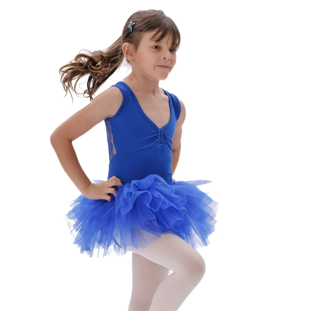 FLOREN | Short Sleeve Tutu Dress - Royal Blue