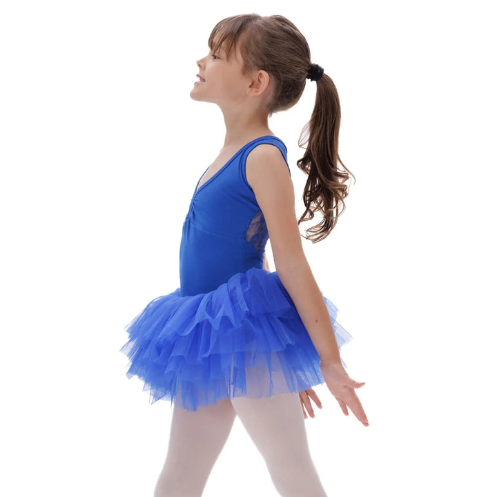 FLOREN | Short Sleeve Tutu Dress - Royal Blue