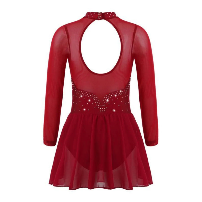 IKAANYA  Dresses Red Mesh dance Costume