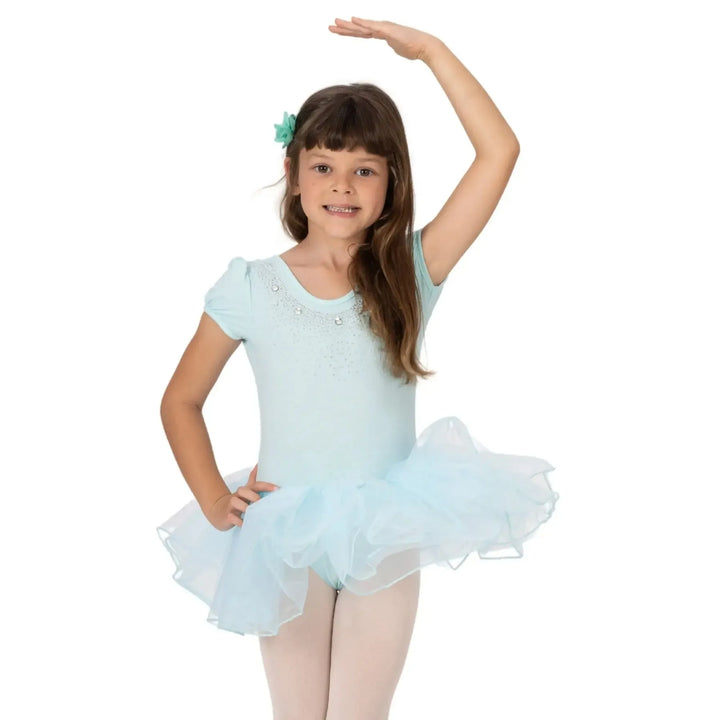 BUBBLES | Rhinestone Tutu Dress - Light Blue