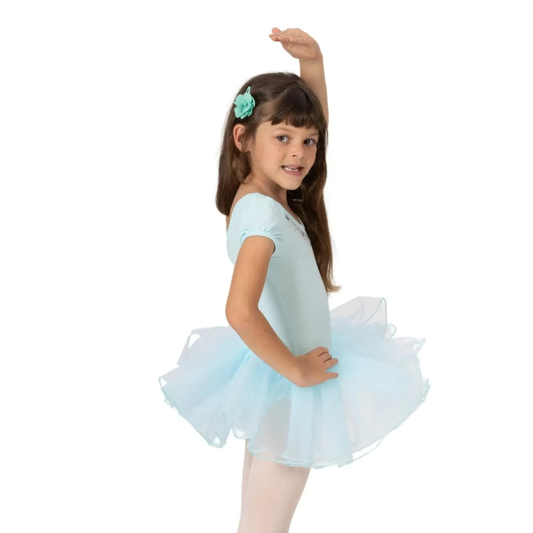 BUBBLES | Rhinestone Tutu Dress - Light Blue