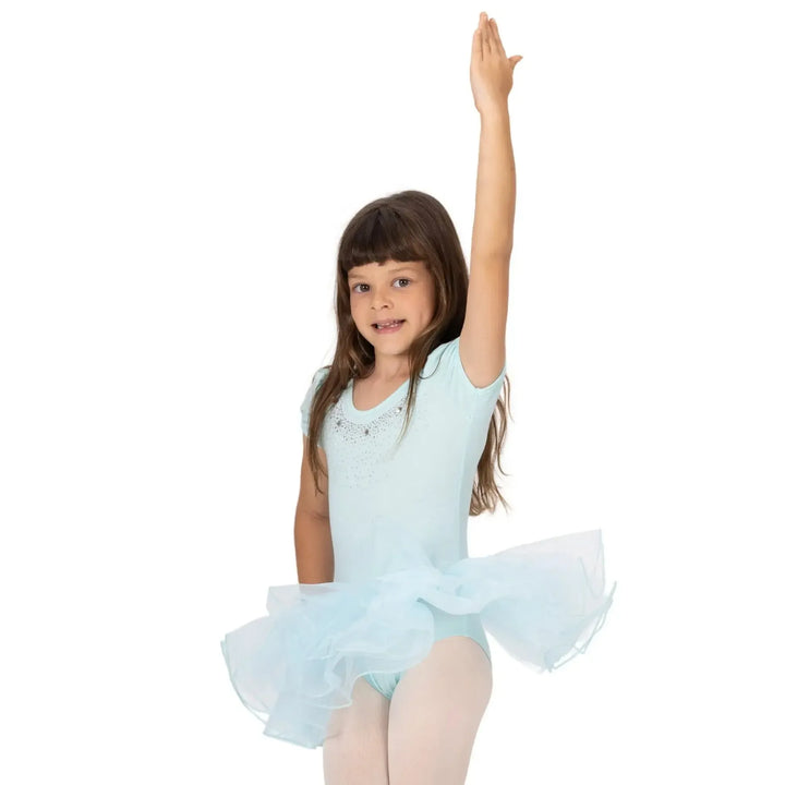 BUBBLES | Rhinestone Tutu Dress - Light Blue